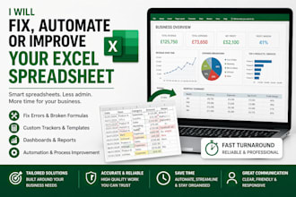fix, automate or improve your excel spreadsheet