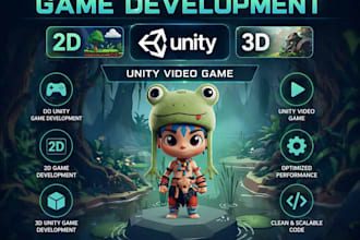 do unity game development, character and video game development