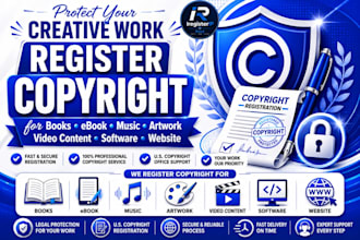 register copyright for books ebook music artwork video content software website
