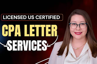write, stamp and sign US CPA letter, comfort letter, mortgage letter ptin as CPA