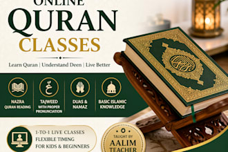 teach quran with tajweed and basic islamic studies online