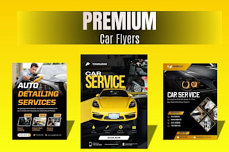 design a professional car wash and auto detailing flyer