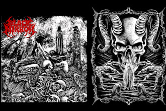 create dark art, metal, horror artworks illustration