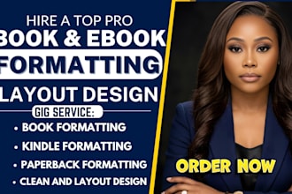 book and ebook formatting paperback formatting kindle formatting layout design