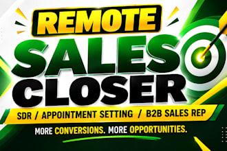 be remote sdr, sales closer, commission based sales representative