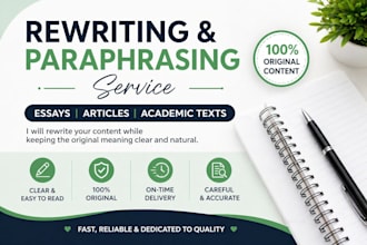 rewrite or paraphrase your text professionally