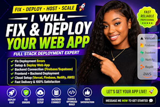 fix deployment errors and host your app on vercel, firebase, netlify or supabase
