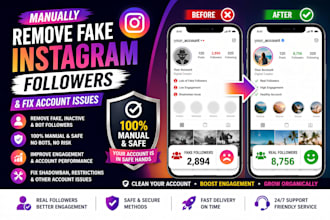 manually remove unwanted instagram followers clean post and  fix account issues