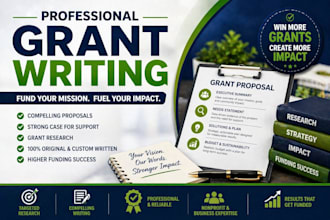 professional grant proposal, grant application, and funding letter for nonprofit