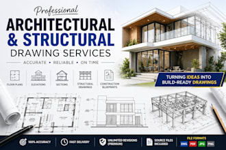 draw architectural floor plans, structural drawings, and construction blueprints