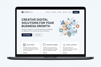 create modern landing page UI UX