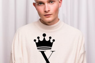 design a modern luxury minimalist crown logo for your brand