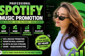spotify music promotion boost streams followers and monthly organically