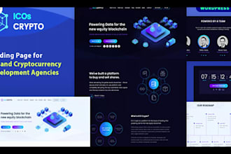 design crypto wordpress website  ico coin listing website