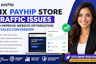 fix payhip store traffic issues to improve website optimization sales conversion