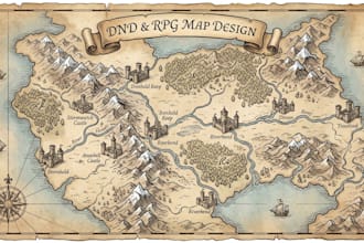 do 2d fantasy map illustration map dnd map battle map rpg hand drawn game map