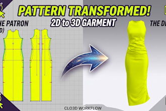 create realistic 3d clothing mockups