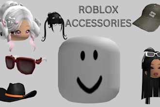 create custom roblox ugc accessories, hats, hair face designs and avatar items