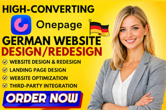 design, redesign onepage io website, wordpress elementor pro, landing page