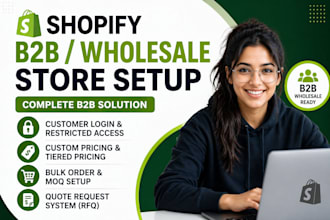 setup shopify b2b wholesale store with custom pricing and login system