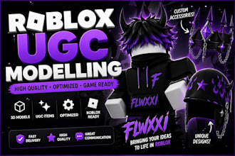 create high quality roblox ugc items and 3d models