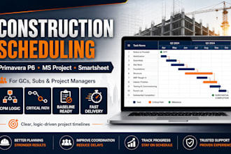 do construction scheduling in primavera p6, ms project, smartsheet