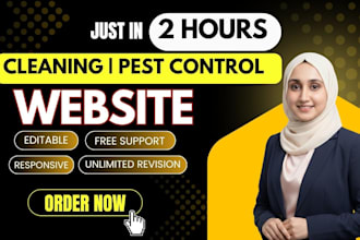 build high converting cleaning service website or pest control website