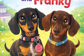 draw children book illustration and ebook print ready format