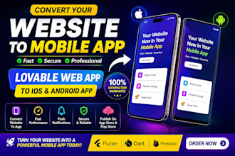 convert your lovable website to ios and android app