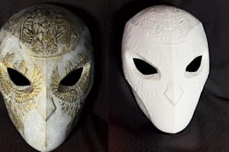 print and paint custom 3d helmet cosplay mask 3d printing halloween mask stl