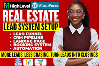 build real estate realtor lead funnel setup gohighlevel website landing page CRM