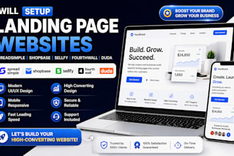 setup spreadsimple shopbase sellfy fourthwall duda landing page websites design