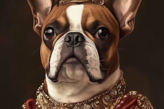do custom pet portrait, dog portrait
