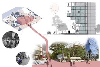 create 3d or 2d conceptual architectural diagrams