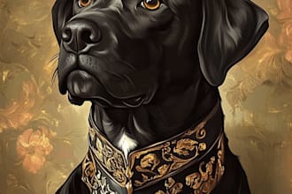 draw memorial pet portrait from photo