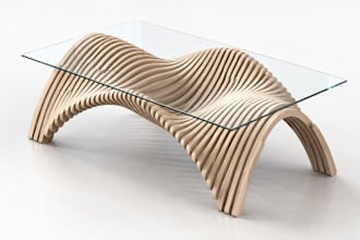 parametric furniture design for chairs, tables, desks, stools, shelves, cabinets