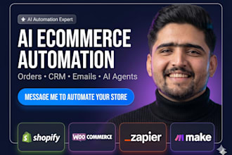 build ai ecommerce automation workflows with shopify ai agents make com zapier