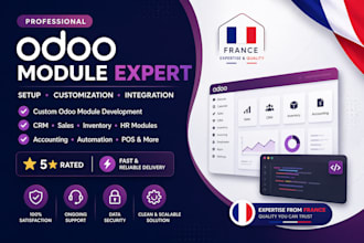 do odoo module development, website design, odoo ecommerce, and api integration