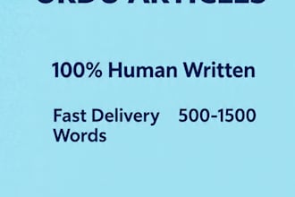 write SEO urdu blog posts and website content in english