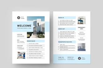 create an interactive PDF airbnb guidebook with clickable links and guest guide
