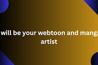 draw custom manga or webtoon style illustrations