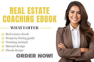 design real estate ebook, property listing guide and coaching PDF manual design