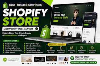 revamp clone modern rebuild shopify shopify store design and redesign dropship