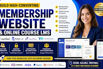 build membership website online course lms learndash memberpress wordpress coach