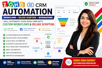 create zoho CRM workflow automation and deluge scripting