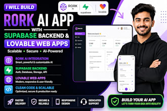 build a rork ai app  and connect with supabase backend and lovable web app