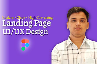 design modern landing page UI UX in figma