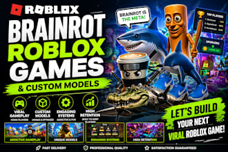 create brainrot game and models for you in roblox roblox game brainrot game
