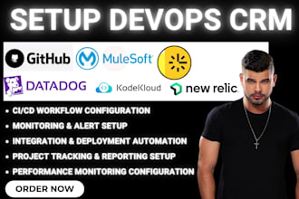 setup devops CRM github mulesoft datadog kodekloud tempo new relic spirateam