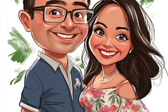 do a couple caricature illustration for you